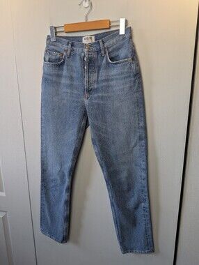AGOLDE High Rise Straight Leg Jeans Women Size 26 Classic Fit 99% Cotton